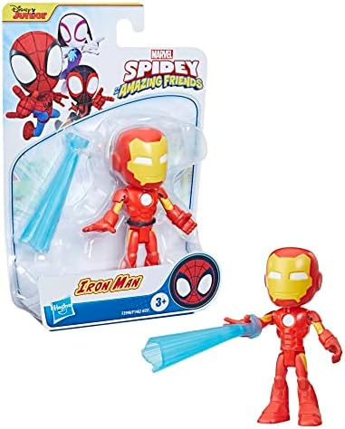Spider-Man Marvel Spidey and His Amazing Friends Iron Man Action Figure Toy, Preschool Super Hero Action Figure with Accessory, Kids Ages 3 and Up