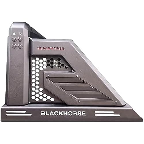 Black Horse Armour II Roll Bar Black Compatible with 00-26 Ram 2500/3500|01-26 Silverado 2500/3500 HD|00-26 F-150|17-26 Titan|2001-2026 Sierra 1500|07-26 Tundra|01-26 GMC Sierra 1500/2500 HD-AR2-01B