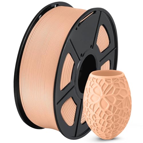 SUNLU PLA 3D Printer Filament PLA Filament 1.75mm, Neatly Wound PLA 3D Printing Filament 1.75mm, Dimensional Accuracy +/- 0.02 mm, Fit Most FDM 3D Printers, 1kg Spool (2.2lbs), PLA Skin Beige