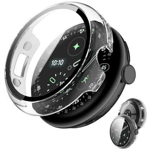 JIAYJP for Google Pixel Watch 4 41mm p P[X KXtC ̌^P[X PC+KXf wh~ ϏՌ ȒP ߗ Sʕی ^ Google Pixel Watch 4 41mm Jo[ (N