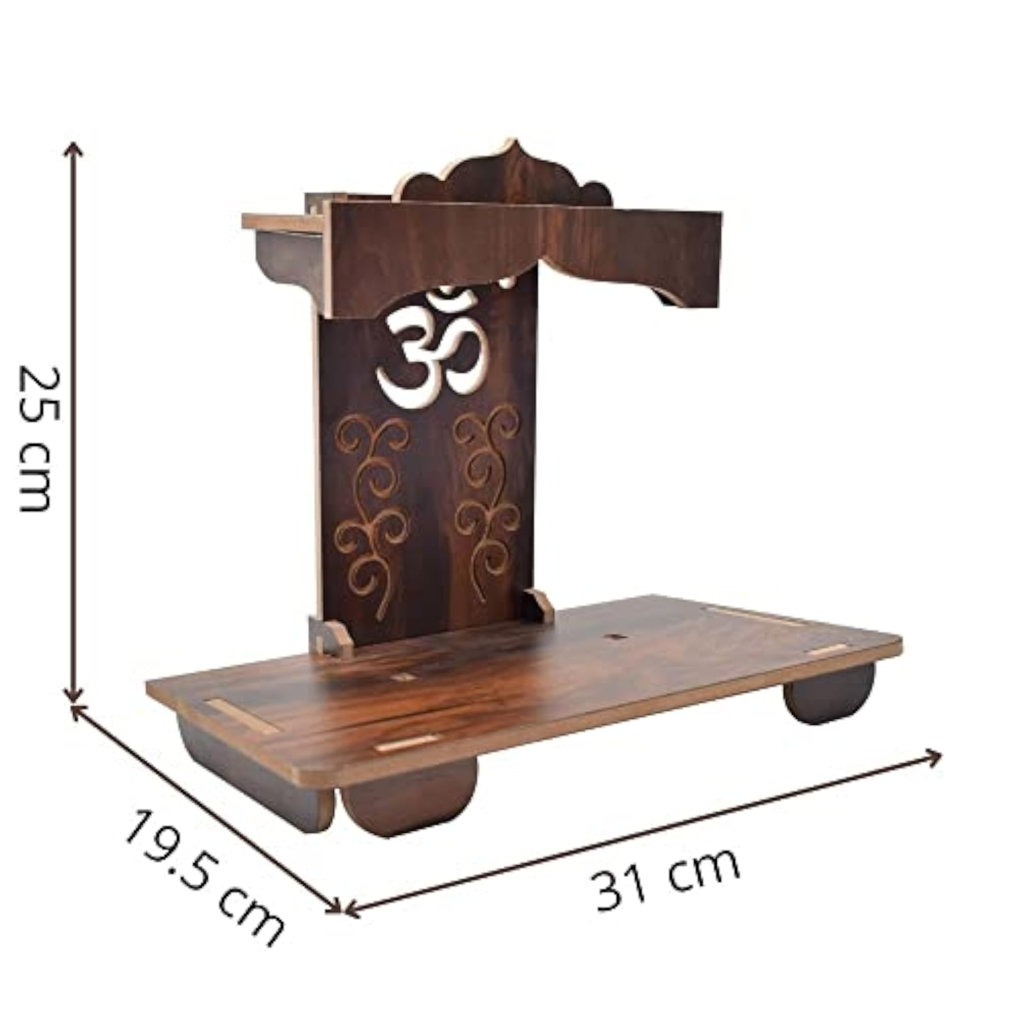 Wooden Temple for Home Pooja Mandir, Wall Hanging