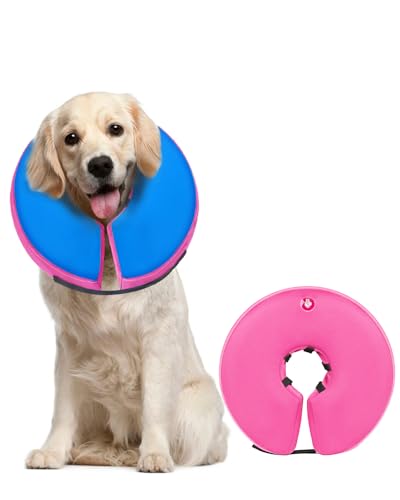 Image of MIDOG Inflatable Dog Cone, Donut Recovery Collar After Surgery, Large+