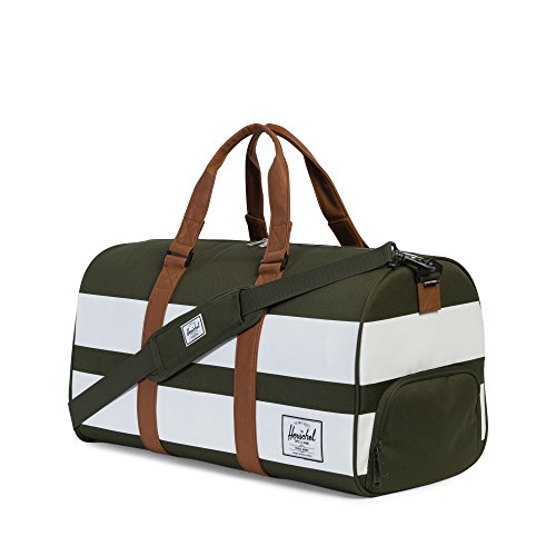 Image of Herschel Supply Co. Novel, Forest Night /White Rugby Stripe /Tan Synthetic Leather
