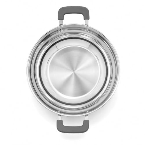 Image of Vinod Tivoli Stainless Steel Kadai with Glass Lid 26 cm - 3.6 litres