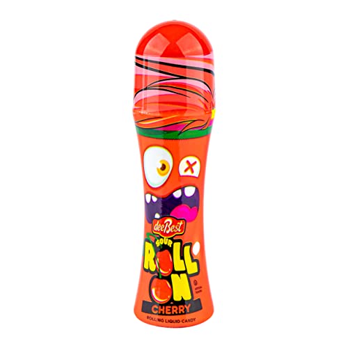 Dee Best Slime Candy Licker Sour Roll On Cherry Flavor Liquid 2.1 Oz (3 Pack) Kosher No Food Coloring #TOP26
