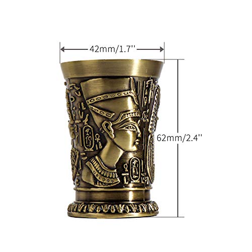 Shot Glass, Metal Vintage Egyptian Shot Glass, Creative Wine Shot Glass, Personalized Sip Glass, Used For Tequila-Vodka-Cocktail #TOP6