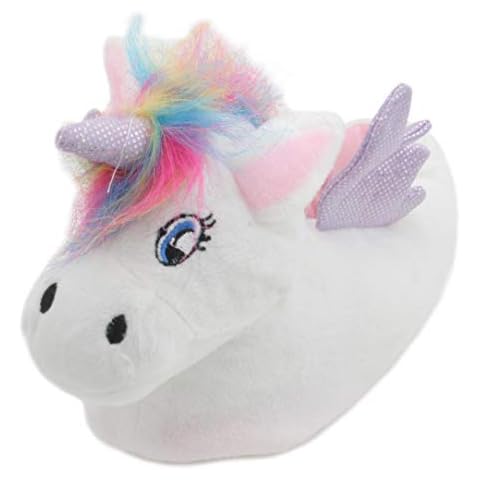 Slumberzzz Rainbow Hair Unicorn Slippers for Girls Cover