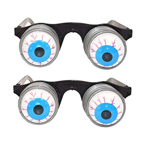 Homoyoyo 2Pcs Funny Spring Eyeball Glasses Novelty Halloween Party Props Creative Costume Accessory for Masquerade and Fun Events