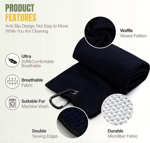 Brosse à eau et serviette de golf Stripe dans ce kit d'accessoires avec relève-pitch pliable - 6