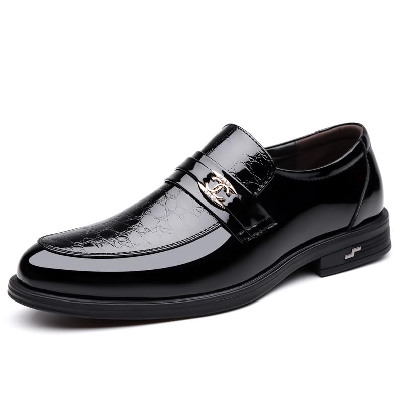 Men's Classic Oxford Dress Slip-On Shoes Fashion Business Formal Casual Wedding Leather Derby Shoes
