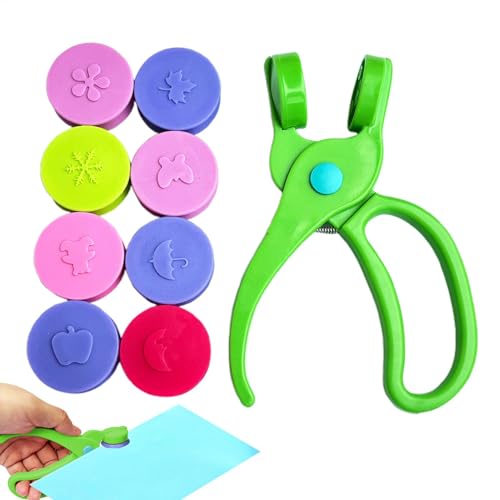 Prägemaschine für Kinder, 8-facher Hand-Papierprägegerät, Papierstanzer-Prägegerät, lustige kreative Bastelwerkzeuge, Scrapbooking-Bastelpapierprägegerät für Papier