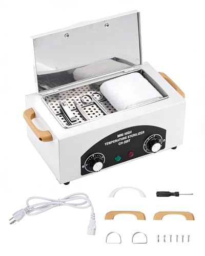 High-Temperature Cleaning Box for Metal Tools 1.5L Capacity with Adjustable Timer 110V 300W 122-428 Cleaning Cabinet for Nail Salons Barbers & Home Use