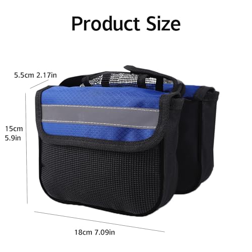 Bolsa colgante para bicicleta multifuncional e impermeable color azul 2