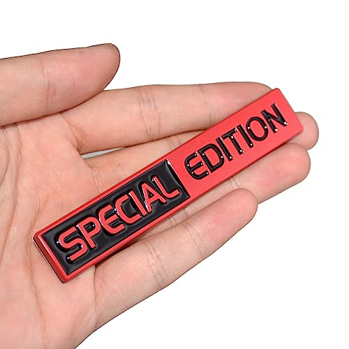 Image of 2Pc Special Edition Emblem 3D Fender Badge Car Truck Sticker Decal Fit for Universal Car Truck SUV (Black Red)