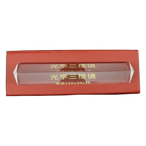 Prisma de vidrio óptico prisma de vidrio óptico de ángulo recto prisma triangular lente óptica física (5.9 in)