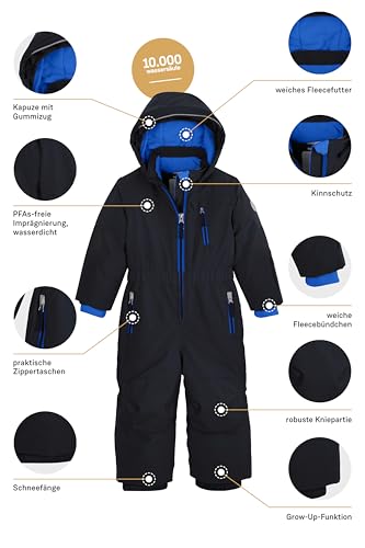 first instinct by killtec Kinder Skioverall/Schneeanzug mit Kapuze FISW 36 MNS ONPC, dunkelnavy, 86, 42257-000