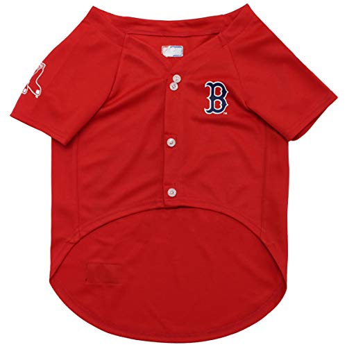 Image of Pets First Mookie Betts Jersey - Licensed MLBPA Apparel for Dogs & Cats - MLB Boston Red Sox Mesh Jersey, X-Large