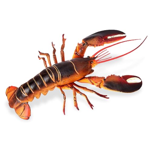 Jiodaueyu 33 cm großer künstlicher Hummer, realistische Hummer-Dekorationen, lebensechte Kunststoff-Hummer-Figur für Zuhause, Desktop-Dekoration, Fotografie-Requisite, Aquarium-Display