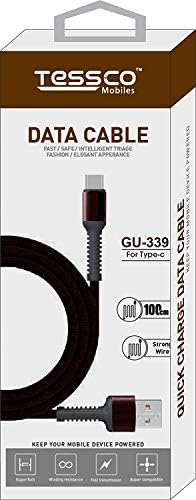 Image of Tessco (GU-339) 1.5M Premium Micro USB Cable for Android, Data Sync Charging Cable Black