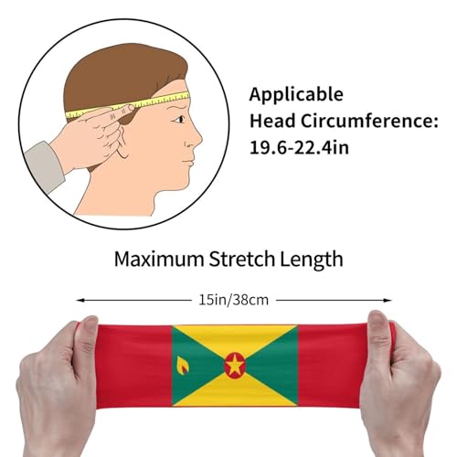 Image of Cute Flag Headbands Women Men Flag Sweatband Sports Headband for Running, Cycling, Yoga Gym, Working Out