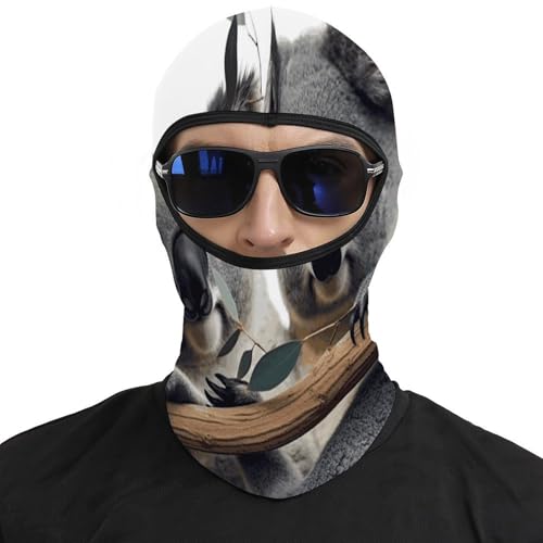Pasamontañas para hombres y mujeres con estampado de koalas, máscara facial térmica para frío, equipo para motocicleta, máscara de esquí para invierno miniatura 3