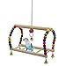 KunLS Wellensittich Spielzeug Vogelkäfig Zubehör Vogelspielzeug Wellensittich Zubehör Papageienspielzeug Vogel Zubehör Vogel-Holzleiter Papagei Der Reibendes Spielzeug Wellensittich Schaukel