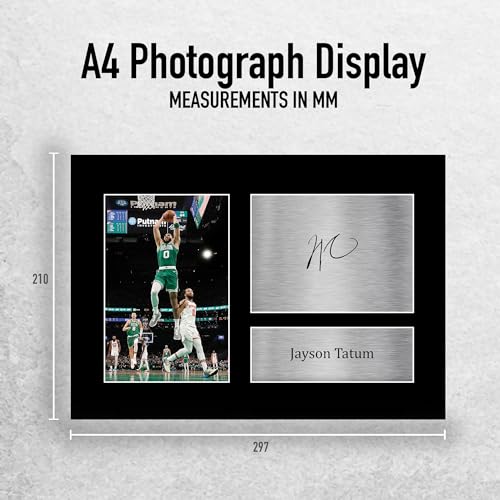 HWC Trading A4 ジェイソン テイタム ボストン セルティックス バスケットボール ギフト プリントサイン入りサイン入りサイン入り写真 バスケットボール記念品ファン向け - A4 [2]