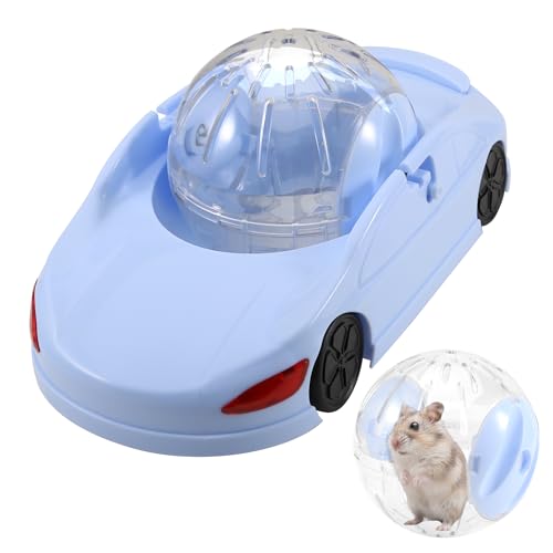PETFROH 3-in-1 Hamster Ball 4.8 Inch Detachable Hamster Wheel Racing Car Toy