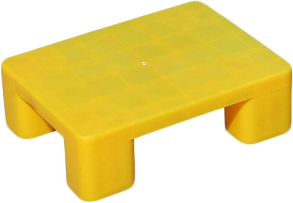 WIGING Plastic Pallet, Nestable Shipping Pallet for Supermarket Kitchen Warehouse Outdoor, Moisture-Proof Pet Floor Mat, Safety Storage Pads (Color : Yellow, Size : 50x40x12cm/19.68x15.74x4.72in)