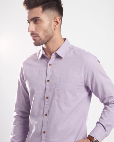 Image of Amazon Brand - INKAST Men Solid Cotton Shirt | Casual Wear | Basic Essential Plain Everyday & Office Wear | Full Sleeve | Regular Fit