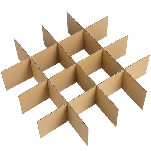 NUOBESTY 6Er Set Trennwände Aus Karton Für Umzugskartons – Kartontrennwände Für Verpackungen Und Glasgeschirr Für Sichere Lagerung Versand Und Umzug, 82x82x80mm