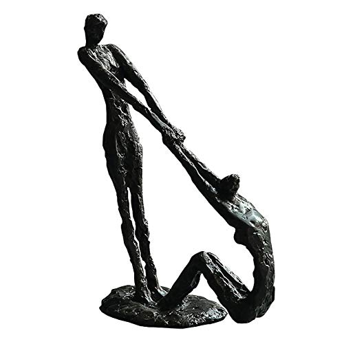 Statue de couple aimant dansant en fer forgé ornement luxe