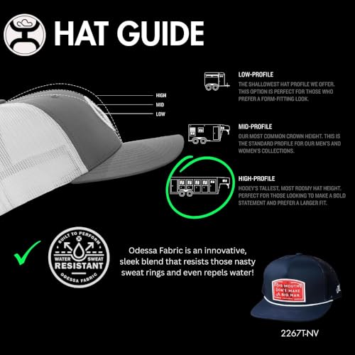 Image of HOOEY John Wayne Trucker Hat - Adjustable Snapback, Breathable Mesh Baseball Cap