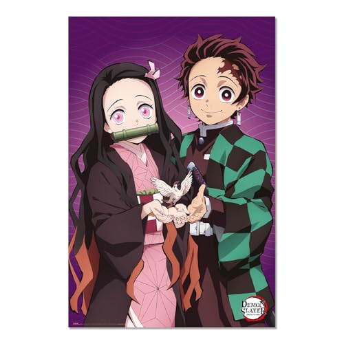 Grupo Erik: Poster DEMON SLAYER 2- Manga poster da parete / 91.5 x 61 cm incorniciabile, poster anime, gadget regalo, decorazione parete