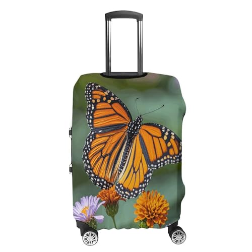 Luggage Covers Anti-Scratch Suitcase Cover Monarch Butterflies Washable Elastic Suitcase Protector Travel Luggage Protector Covers Carry On Luggages Cover XL (30-32 inches)4