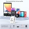 Amoner Adaptateur Prise Universelle Voyage International - 5 in1 Travel Adapter Internationale avec 2 USB 2 USB-C et 1 AC Chargeur France vers UK Allemagne Japon Srilanka Italie Europe USA