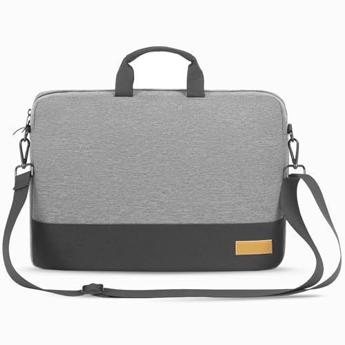MOVOYEE Laptop Case 15.6 inch Laptop Bag Sleeve,Water Resistant Laptop Carrying Cover Handle Shoulder Strap Computer Briefcases Compatible for Lenovo Dell HP Apple Asus Notebook Gifts Men Women Grey