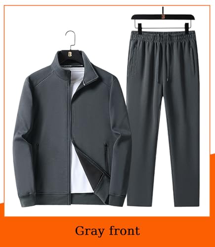Mens Fleece Tracksuit Full Zip Jackets Casual Athletic Pants Jogging Sweatsuits 2 Piece Sets3