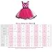 Dressy Daisy Toddler Girl Polka Dots Fancy Dress Up Costume Birthday Party Tulle Dresses with Headband Size 3T to 4T Hot Pink 203