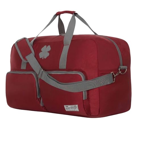 Image of Lucky Brand Unisex Adult Large Duffle Adjustable Shoulder Strap Foldable Overnight Weekender Bag, Winery, 65L, Sports