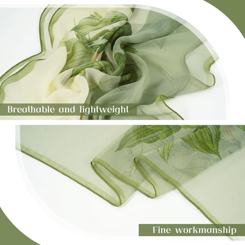 E-Clover Herebuy - Unique Women's Floral Scarves: Chiffon Flowers & Birds Printed Scarf2