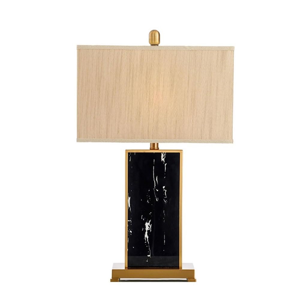 Lámpara de Mesa Lámpara de mesa de mármol creativa china for dormitorio, mesita de noche, estudio moderno, lámpara Simple Lámpara de Escritorio de Noche