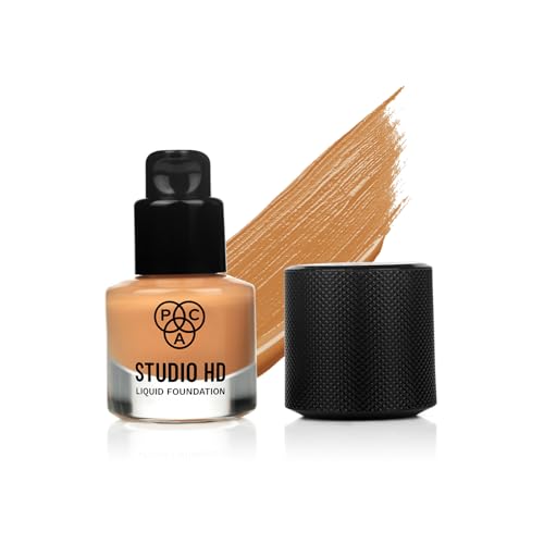 PAC Studio HD Liquid Foundation Mini (3.5) | Lightweight Dewy Satin Finish | Medium to Buildable Coverage | Natural Second Skin like Finish | Suitable for all Skin Types - 9ml