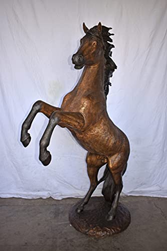 Estatua de Caballo Erguido Grande en Bronce miniatura 6