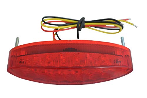 Alchemy Parts Rot Glas - E-Geprüft LED Rücklicht Motorräder Trikes Roller - Universelle Passform