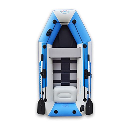 Kayak Inflable Botes de remos Bote Salvavidas Bote Inflable Canoa Barco de Pesca Balsa Válvula de Pesca Bote Inflable Bote + Remos + Bomba Deportes acuáticos para Tres Personas (Azul 3 Personas)