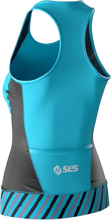 SLS3 FX Top Deportiva de Triatlón para Mujer | Bolsillo Trasero | Costuras antifricción | Dobladillo Especial | Ajuste Elegante | Diseño Alemán