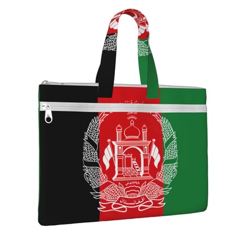 Flag Of Afghanistan Canvas Document Bag Briefcase For Professionals And Executives2