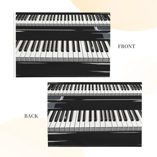 Drapeau de jardin touches de piano double face avec œillets - 3