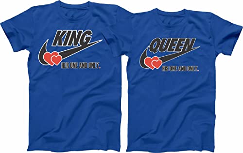 King, Queen, Kinga and Queen, Lovely Couples Shirts, Matching Lovely tees, Valentines Best Gift Couples, Matching Shirts, T-Shirt Tee4